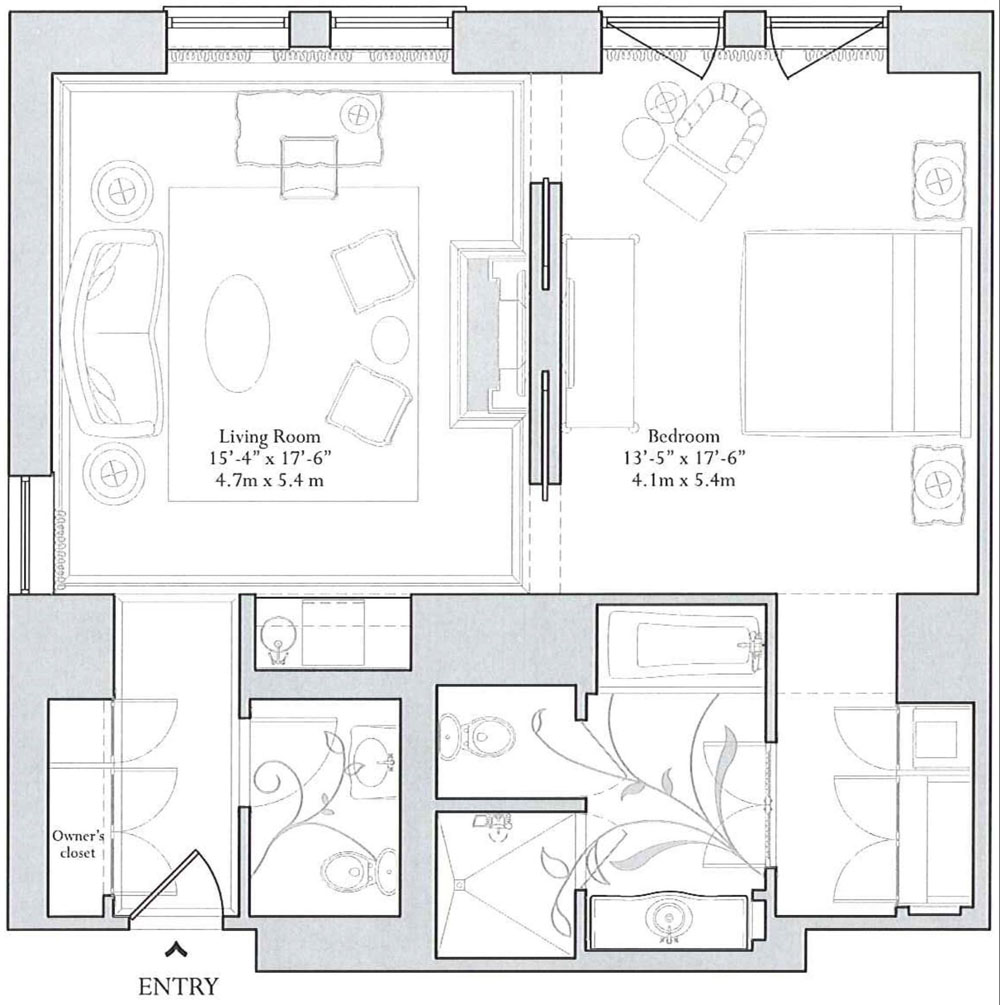 The Plaza New York City Edwardian Suite Floorplan
