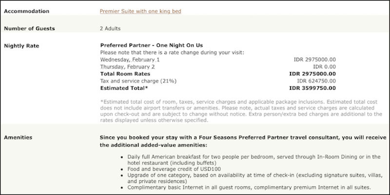 Four Seasons Best Rate Guarantee