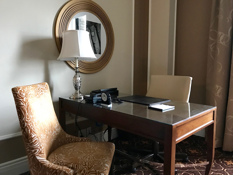 Comfortable Desk And Chairs Next To Window 