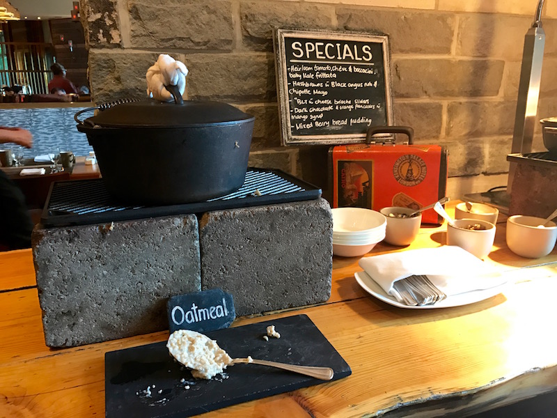 Fresh Oatmeal In A Cast Iron Pot