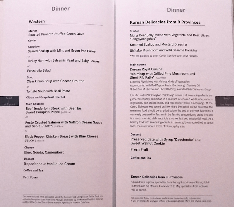 Menu - Dinner Options