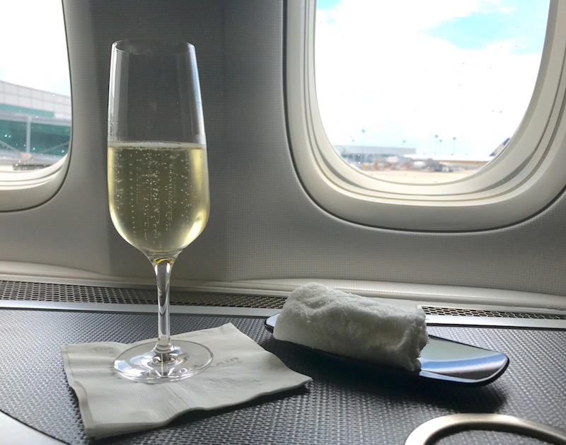 Pre-Departure Champagne And Towel