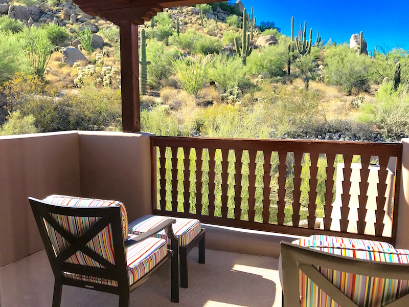 Patio Seating Area With Desert Views